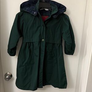 Marks & Spencer Dark Green Hooded Raincoat, size 4